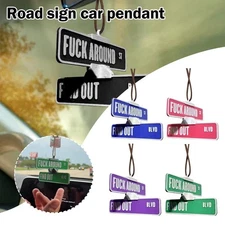 FAFO Street Sign Hanger Outdoor Road Sign Car Decoration Toy Pendant P0C2