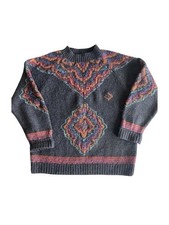 Vintage 1990’s Perry Ellis Shetland Wool Knit Sweater Men’s Unisex S