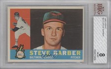 1960 Topps High # Steve Barber #514 BVG 8 0q3
