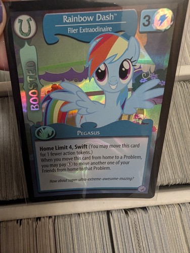 2013 MLP My Little Pony CCG Rainbow Dash Flier Extraodinaire #f1 - Foil Hasbro - Picture 3 of 3