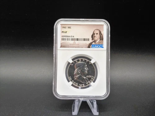 1962 50c Silver Franklin Half Dollar NGC PF-67 - Portrait Label - FREE Shipping!