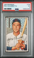 1952 BOWMAN #126 PHIL CAVARRETTA PSA 3