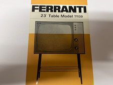 FERRANTI 23" TV TABLE MODEL T1139 ADVERTISING BROCHURE SHACK/WALL ART