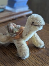 Vintage Steiff Slo Tortoise Turtle Mohair w/chest tag/Btn -Vinyl Shell Warping