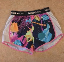 Justice Sport Girls Shorts Size 10 Multicolor Athletic Running Lightweight