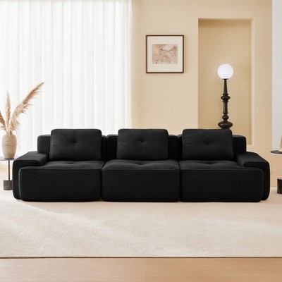 Modern Modular Sectional Sofa Living Room Corduroy Fabric Oversized Upholstered