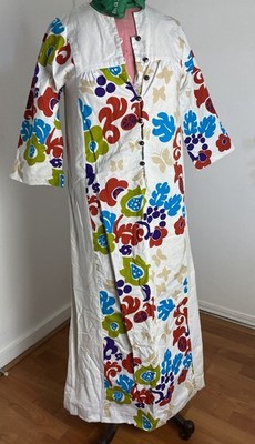 Vtg Hawaii Hawaiian Muumuu Dress Kimo s Polynesian Shop 100% Cotton Made In USA