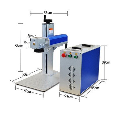 JPT 100W Industrial Fiber Laser Marking Machine Mechanical Spare Parts Coding