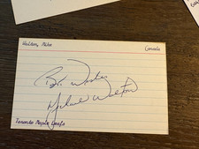 Mike Walton Toronto Maple Leafs signed autograph Hockey 3x5 index card