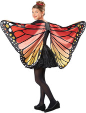 Kids Monarch Butterfly Cape Wings One Size