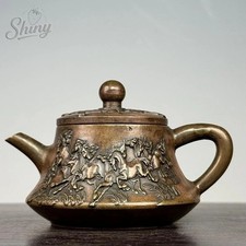 Antica teiera manufatto cinese decorativa rame antico ornamenti decorativi