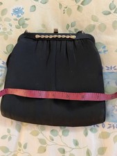 Vintage After Five Vintage Blk Evening Purse With Click Closure