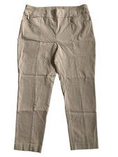 Chico's Fabulously Slimming Size 3 Short 36x26 Pull On Beige Pants Women's