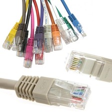 Network CAT6 COPPER UTP Cable GigaBit Ethernet Patch RJ45 Lead LOT 1m/2m/3m/5m