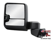 Driver Left Side Door Towing Mirror Power Heated Glass Black Driver LH Side