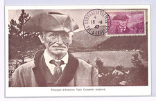 ANDORRA (French) MAXI CARD 1947 15Fr Ethnic PPC Postcard{samwells-covers}XH204