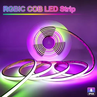 9.8ft/3m WS2811 RGBIC Smart Addressable COB LED Light Strip Tape DC24V 720leds/m