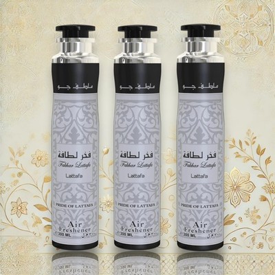 3x Lattafa Fakhar Black Raumduft 300 ml   Eleganter orientalischer raumspray