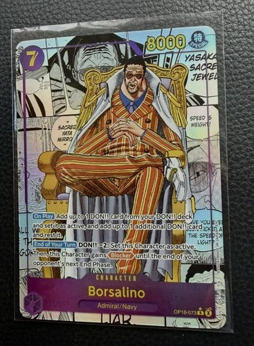 ONE PIECE Borsalino SEC OP16-073 Manga Alt Art The Time Of Battle OP-16 English