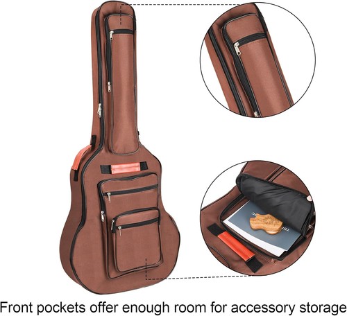 Akustikgitarrentasche 40 41 42 Zoll, 6 Taschen Gitarrenkoffer wasserdicht Oxford Clo - Bild 4 von 7