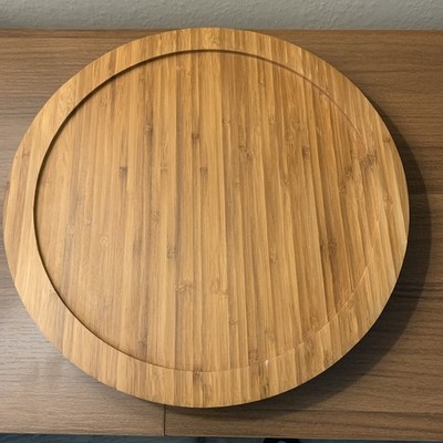 B. Smith Wood Lazy Susan 13.5'' Diameter - Raised Lip Edge - charcuterie gift 