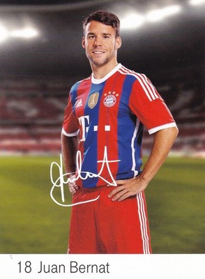 Juan Bernat FC Bayern München Autogrammkarte Saison 2014/2015 Faksimile #FP535