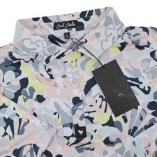 Bad Birdie Savannah Swing Core Polo Men's Golf Shirt Abstract Print Size L