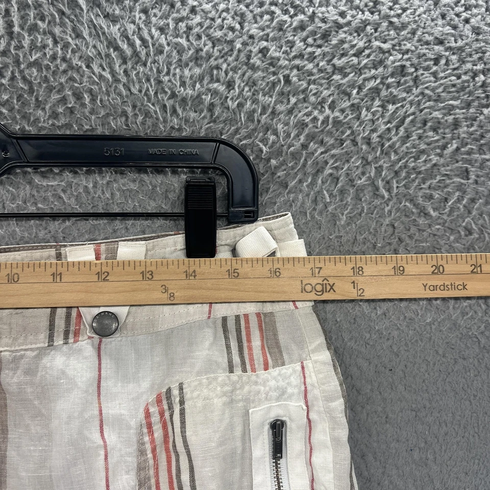 Pantalones Cortos Da-Nang Para Hombre Grandes Bolsillos de Carga Hebilla Utilidad Rayas Rojo Gris Beige Foto 3 de 4