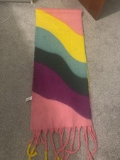 Image of Accessorize Multi Colour Rainbow Blanket Scarf New