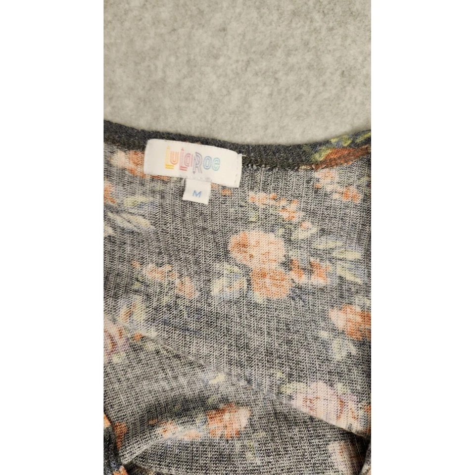 Cárdigan Suéter LuLaRoe Para Mujer Mediano Floral Manga Larga Plumero Bolsillos Acogedor Foto 3 de 4