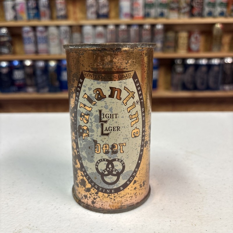 Ballantine Light Lager Beer Flat Top Can Newark NJ Empty Vintage