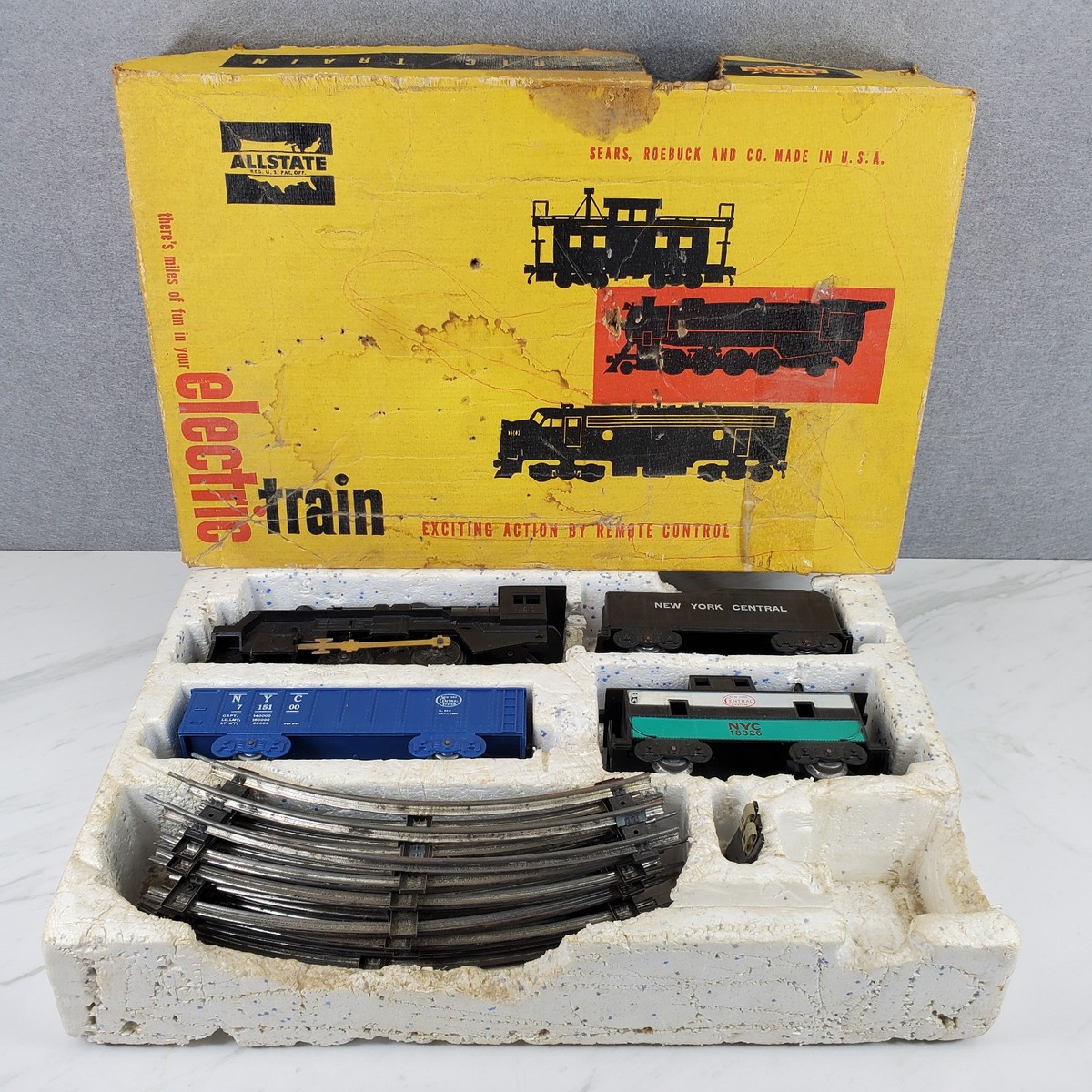 VTG Allstate Sears Marx Model 49-9725 O Gauge Electric Train Set