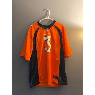 Nike Denver Broncos Russell Wilson 3 On Field Jersey Mens XL Orange NFL Football