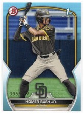 2023 Bowman Draft Homer Bush Jr. Sky Blue #/499 #BD-124