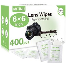 400 Count Lens Wipes for Eyeglasses, Cleaner Wipes Pre-Moistened Individually...