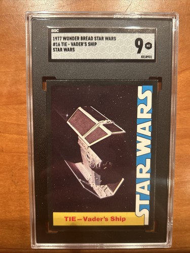 1977 Wonder Bread Star Wars #16 TIE - Vader's Ship — SGC 9