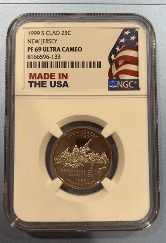 1999 S New Jersey State Quarter Proof NGC PF69  ULTRA CAMEO #80007