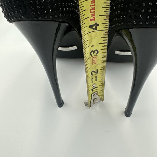 Scarpe decolte Lauren Lorraine tacco alto taglia 11 nere strass festa formale NUOVE - Foto 12 di 15
