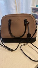 kate spade new york Beige Black Satchel Colorblock Detachable Strap