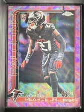 James Pearce Jr 2025 Topps Chrome Football Pink Wave 168/250 Falcons