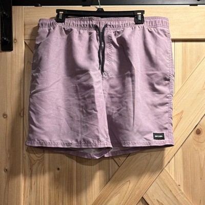 RIP CURL Laydays Lifestyle Board Shorts Purple Men's Drawstring Elastic Waist