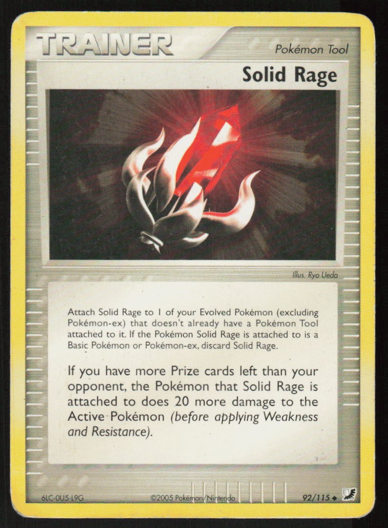 Solid Rage 92/115 Uncommon Unseen Forces Pokemon Damaged