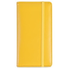 PU Leather Checkbook Cover for Register Duplicate Light Yellow Simple Style