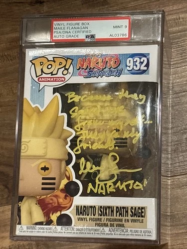Funko Pop Vinyl Naruto Six Paths 932 Signed Maile Flanagan PSA Slabbed Authentic