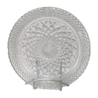 Vintage Anchor Hocking Wexford Pattern Ashtray Large Round Pressed Glass 8 1/2"