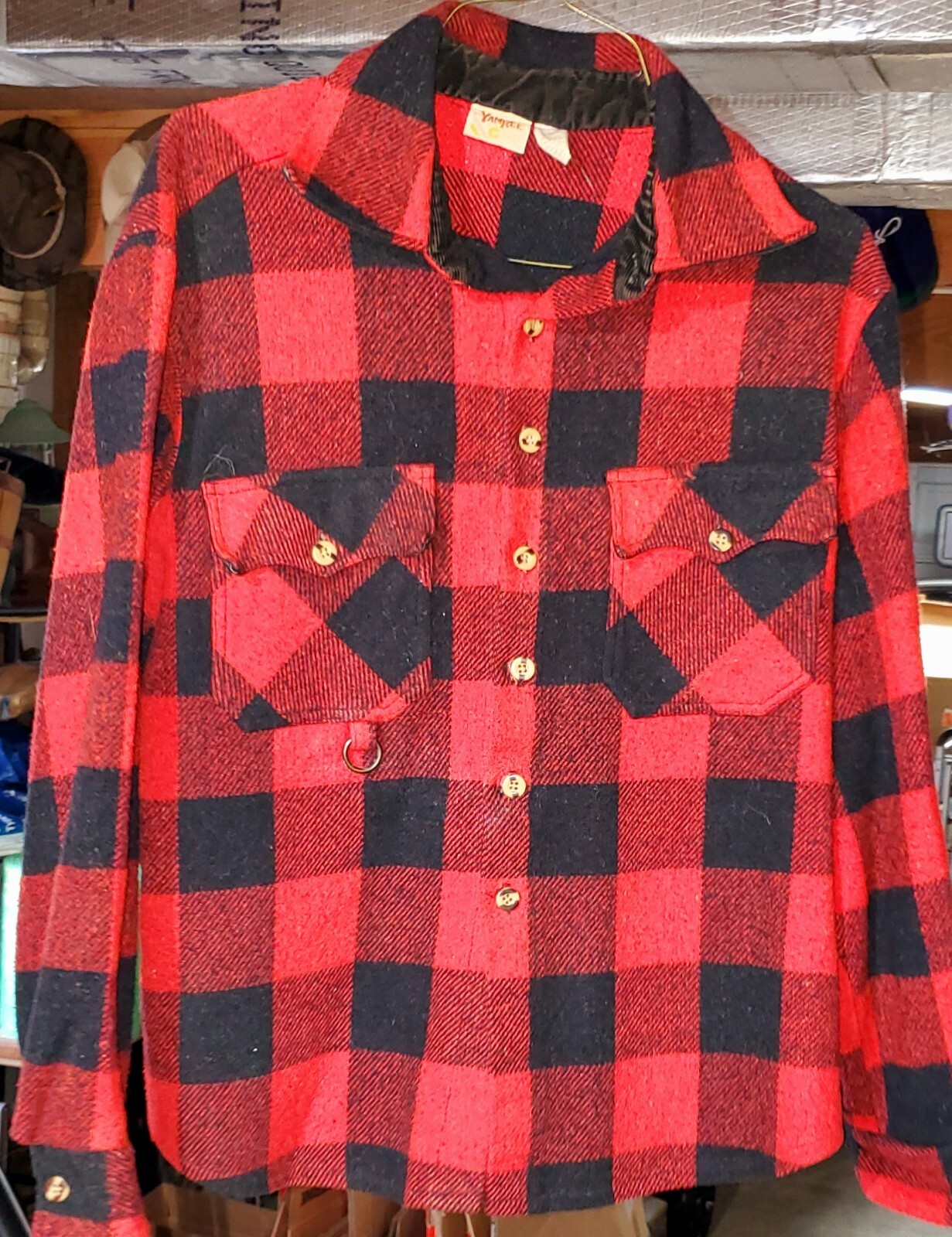 Vintage Yankee Shirt : Vintage 1960's Yankee Gear Clothing Wool Shirt Jacke…