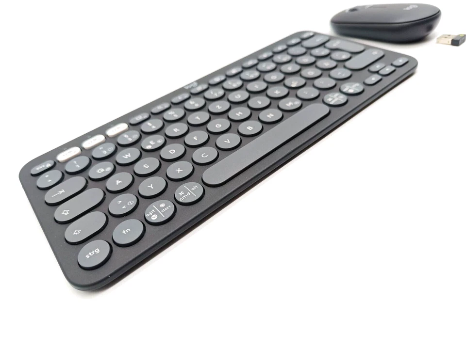 Logitech Pebble 2 Combo, kabellose Tastatur und Maus Bluetooth - Grafit, Deutsch - Bild 2 von 4