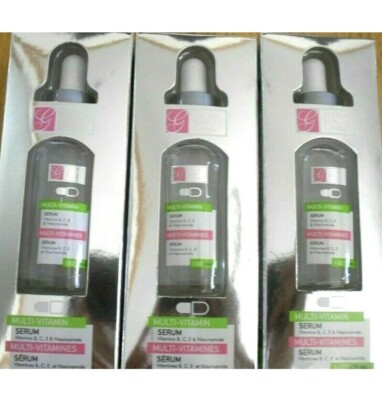 3 x Global Beauty Care Multi-Vitamin Face Serum Vitamin B C E Niacinamide 1oz ea