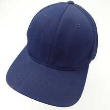Blank Blue Fitted L/XL Ball Cap Hat Baseball Adult