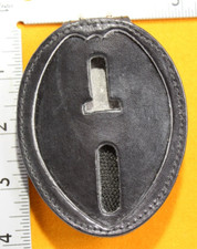 Genuine Police Badge Holder With Clip  Lanyard-Leather Black